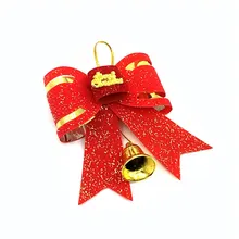Рождественская елка орнамент Рождественский большой бант для рождественской елки висячие украшения тип галстука рождественские украшения Размер бант 9 см* 11 см