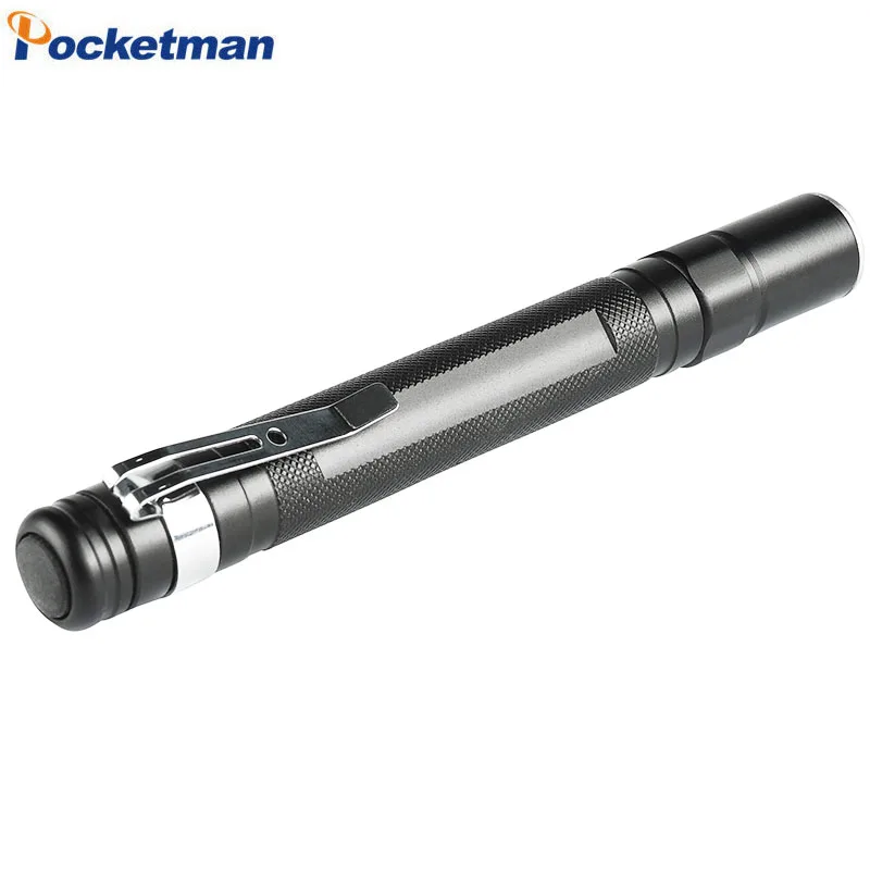 

Portable LED 500 LM Flashlight Pocket Torch Light 1 Mode Telescopic Zoomable Tail-Cap Switch With Clip (AAA Battery Power)