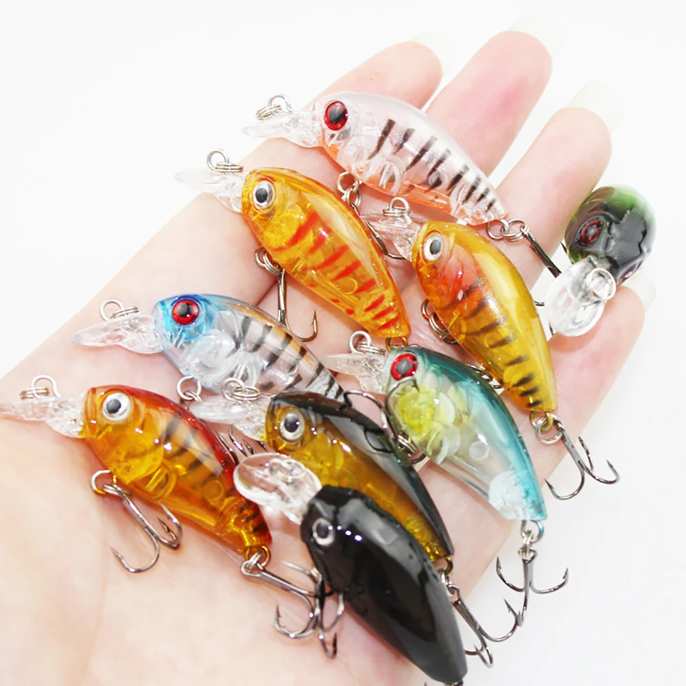 4G 45 мм рыболовные приманки Minnow мини рок кривошипная Приманка Crankbait Бас тройной