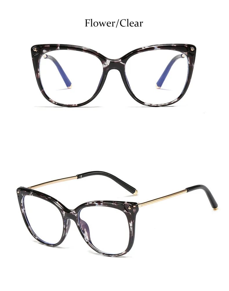 Компьютерный синий светильник, женские очки, оправа для очков, модные квадратные очки кошачий глаз, прозрачные оптические женские очки, оправа