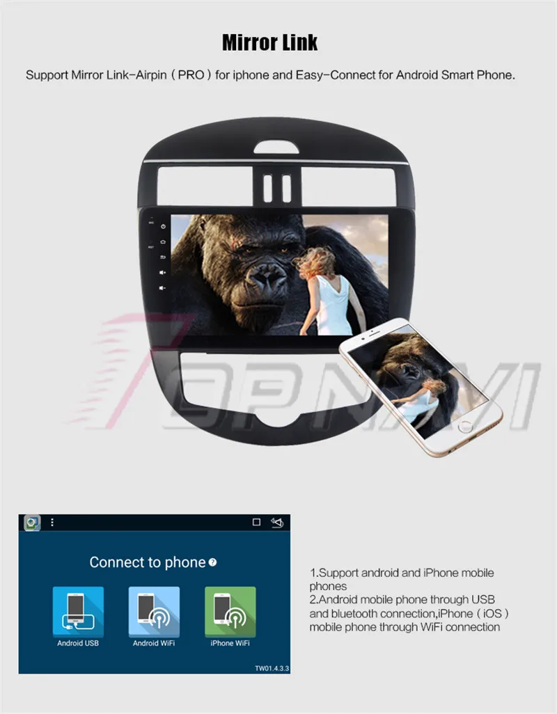 android car gps player For Nissan Tiida H 2014