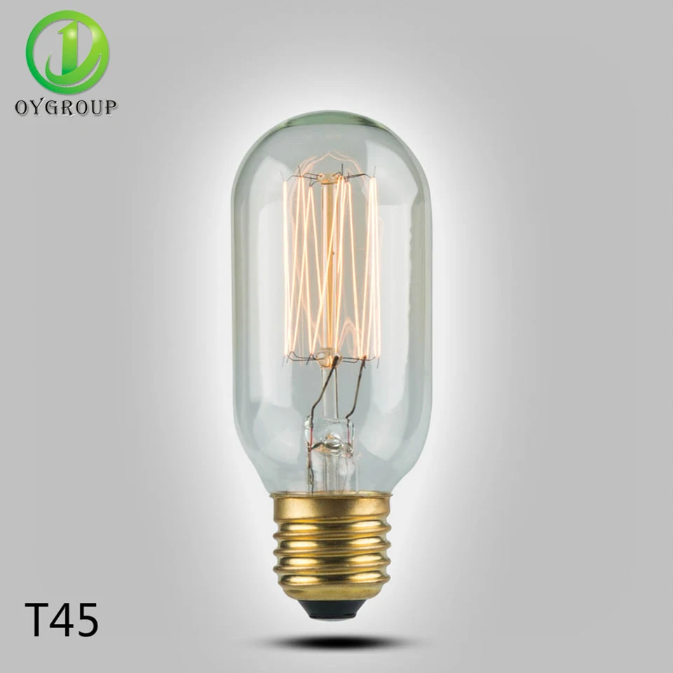 Ретро Винтаж Edison T30 серия лампа накаливания лампы E26/E27 флейта Эдисон лампы 110 V 220 V T265 T215 T185 T45 T10 лампы