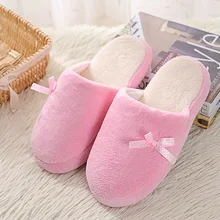 Pink Women Home Slippers House Female Slippers For Indoor Bedroom House Soft Bottom Room Shoes Adult Plush Flats Christmas Gift