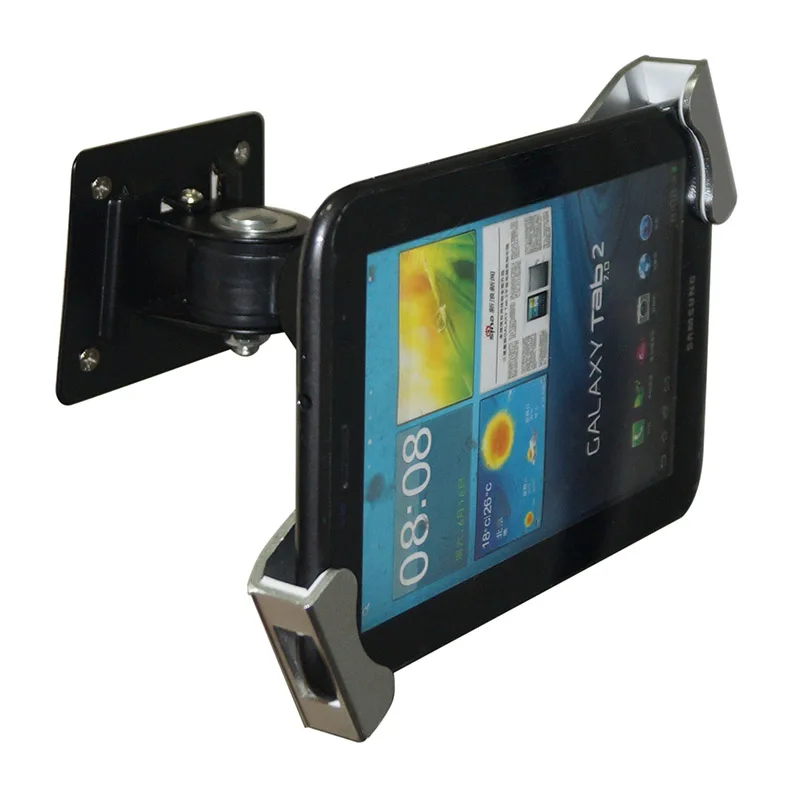 Metal Ipad security stand case flexible tablet wall desk mount tablet