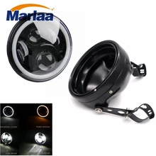 Marlaa 7″ Daymaker Led Headlight Housing mount brackets for Harley Motorcycles 7 Inch Led Headlight
