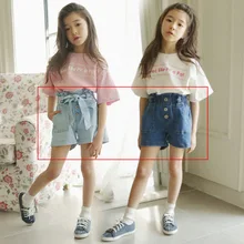 Джинсовые штаны для малышей брендовые Хлопковые Штаны для девочек шорты для девочек детские свободные брюки детские летние шорты новинка года, штаны для малышей#2711