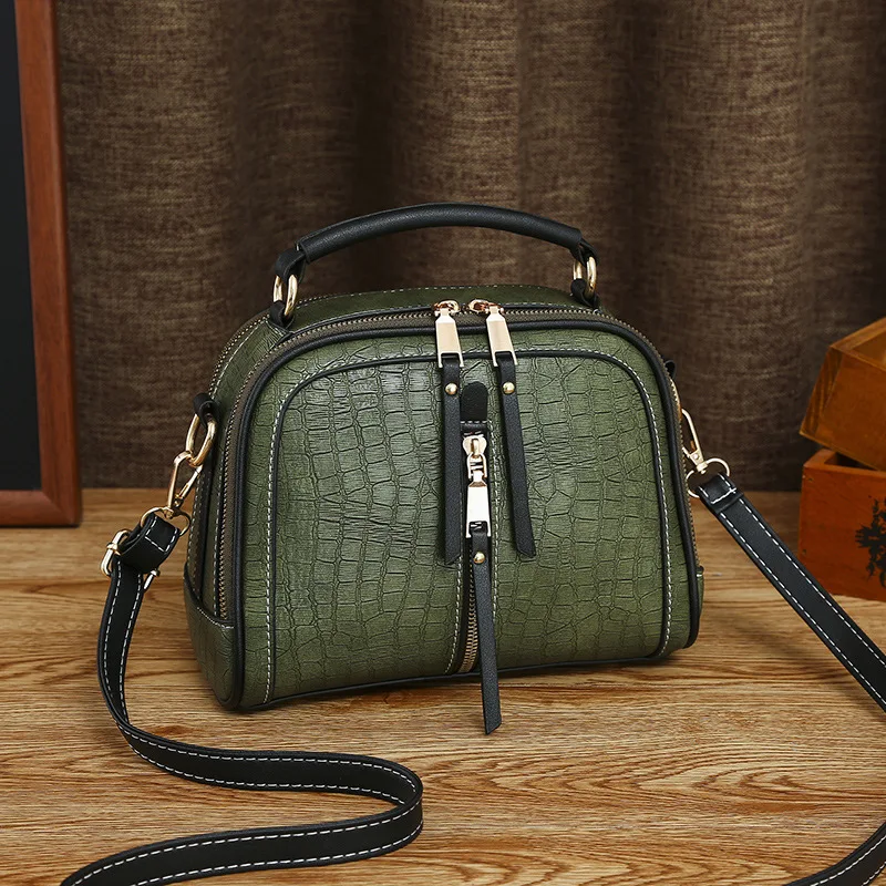 Новые сумки через плечо для женщин, сумка на плечо, женская кожаная сумка с клапаном, дешевые женские сумки-мессенджеры, маленькие сумки для женщин - Цвет: Зеленый