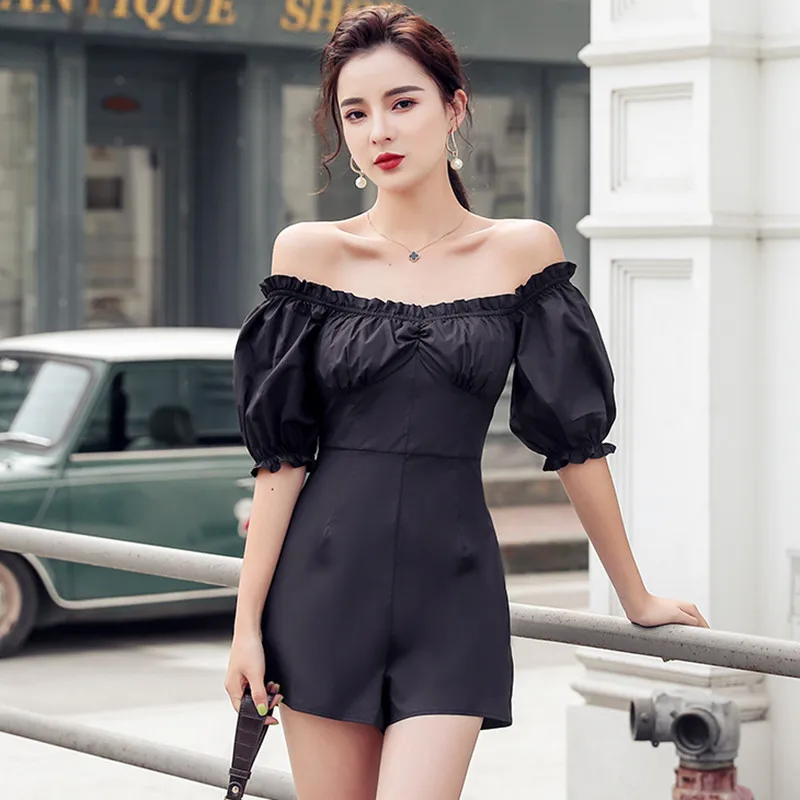 off shoulder jumpsuit kort