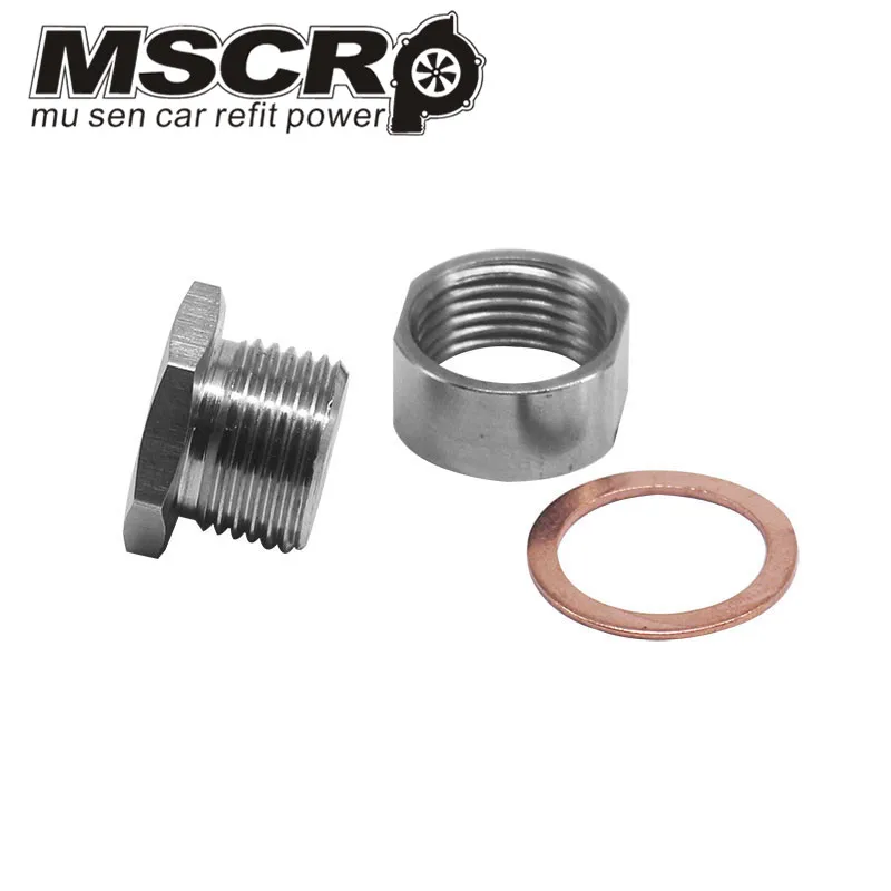 

M18 X 1.5 Thread Silver 304 Stainless Steel O2 Oxygen Sensor Plug Bung Bolt Stub and Cap