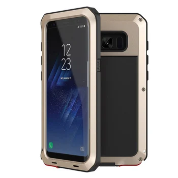 

50pcs Heavy Duty Shockproof Matal Cover For Samsung Galaxy S10 E S9 S8 Plus Note 9 8 Armor Aluminum Silicone+PC Protection Case