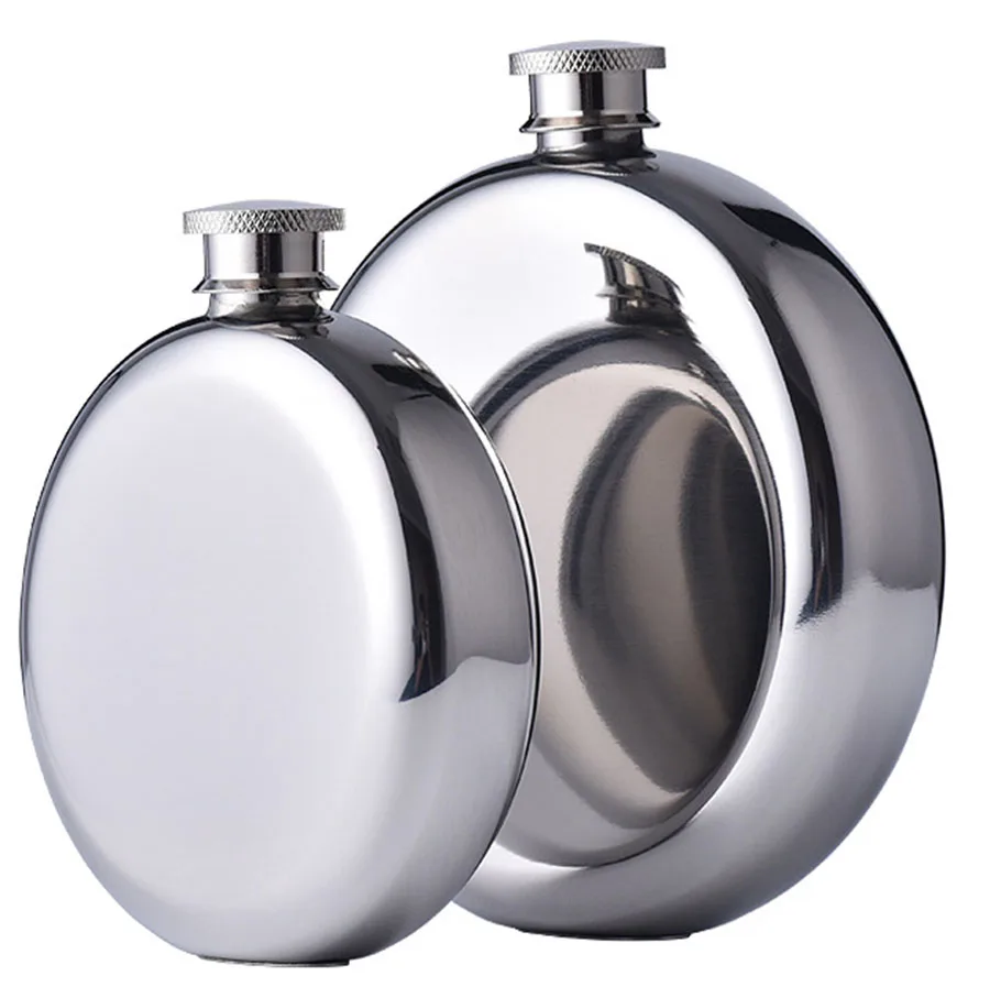 5oz 8oz Rectangle Round Stainless Steel Hip Flask Alcohol Bottle Whisky