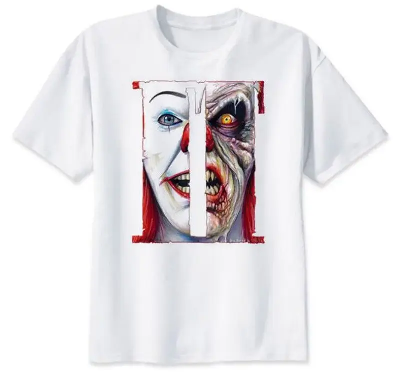 Новая мода для женщин/мужчин с 3D принтом Стивен Кинг IT Pennywise & Chucky футболки