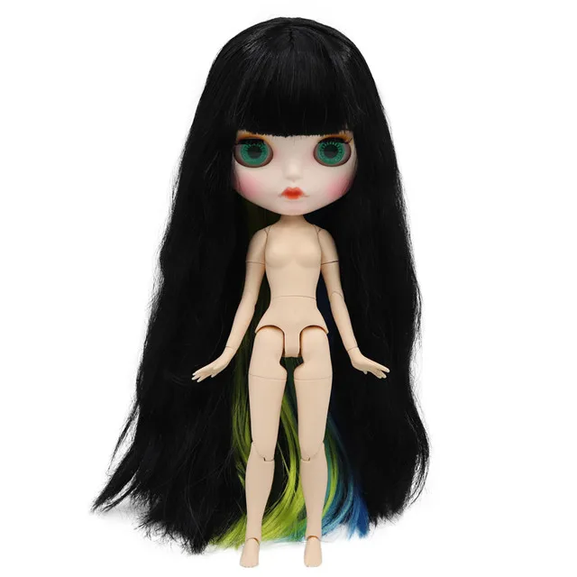 Ледяная фабрика blyth Кукла № BL117/3208/6208 индивидуальные обнаженные куклы с красочными волосами jiont тело для 1/6 BJD кукла для девочки подарок - Цвет: new white matte face