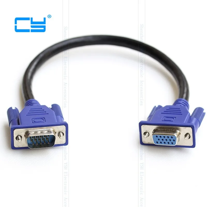 25 Cm/10 "Hd15Pin Vga D-Sub Breve Video Cavo Cavo Maschio A Maschio M/M Maschio A Femmina E Femmina A Femmina Cavo Rgb Per Monitor
