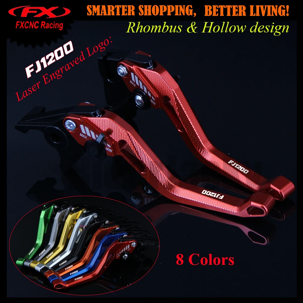 

3D design (Rhombus Hollow) Red CNC Adjustable Motorcycle Brake Clutch Lever For Yamaha FJ1200 FJ 1200 1986-1997 1993 1994 1995