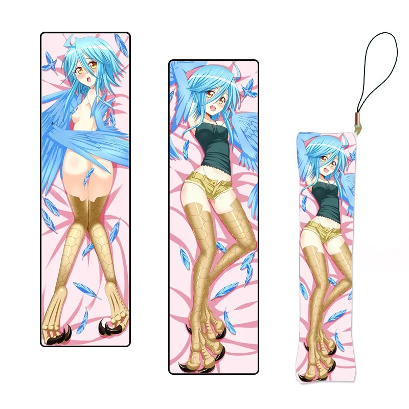 

Monster Musume Papi Cute Anime Mini Dakimakura Keychain Pillow Hanging Ornament Phone Strap Gift Custom Made
