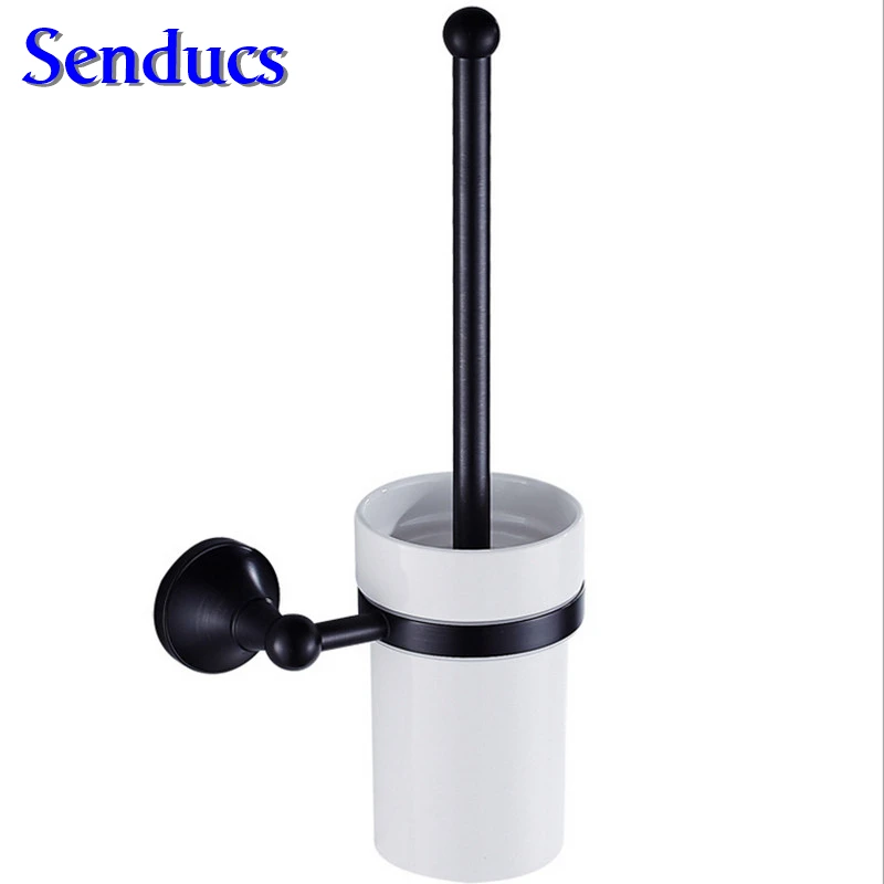 Free shipping High quality black toilet brush holder with cheap price