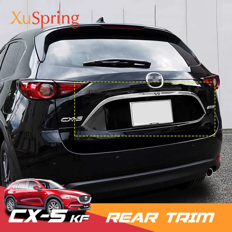 for MAZDA CX-5 2017-ON 2nd Gen Rear Trunk Lower Garnish Chrome cover trim