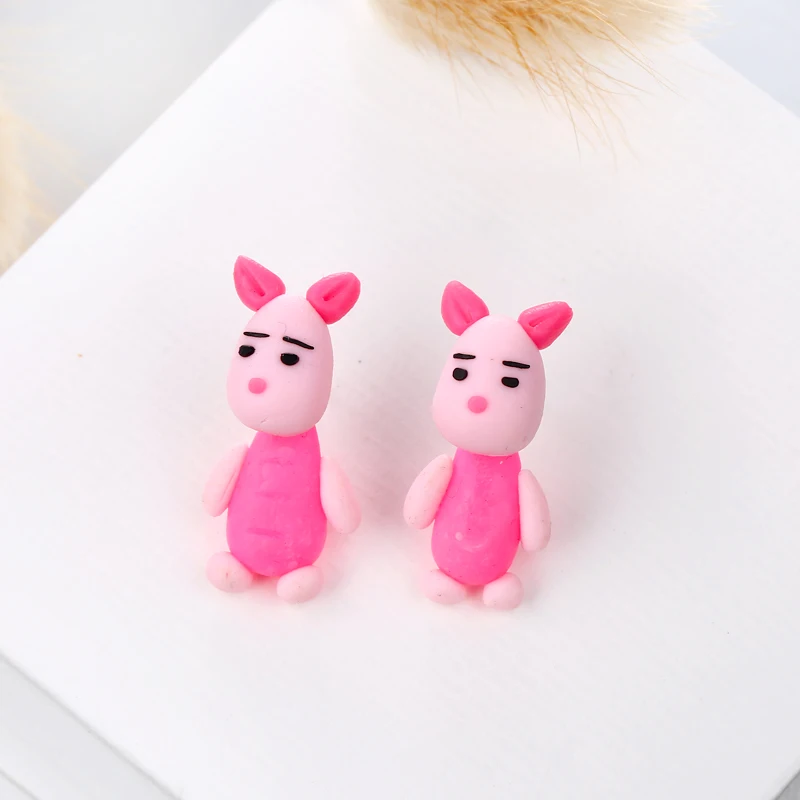 Серьги гвоздики с большими ушками из полимерной глины|animal earrings for women|animal earringsfashion
