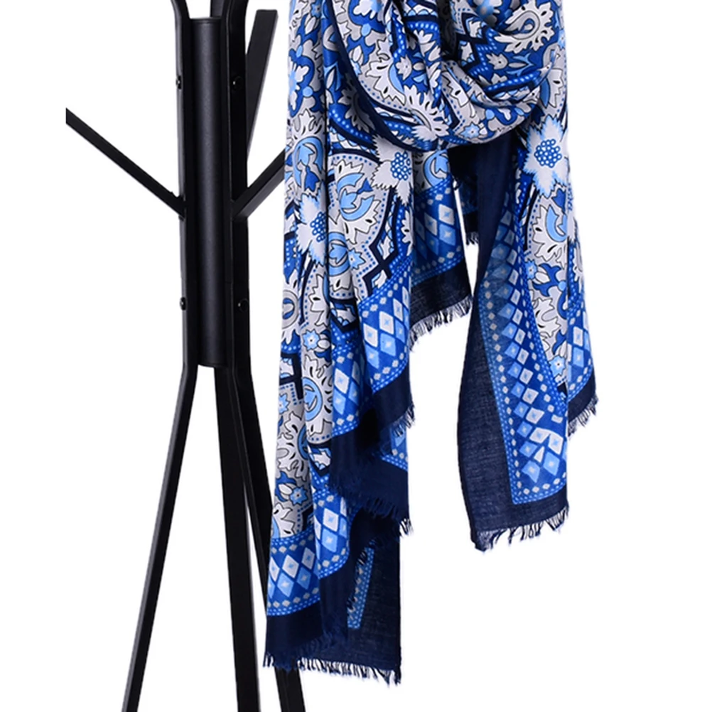 190 см женский модный мягкий Королевский синий Пейсли пашмины шаль шарф