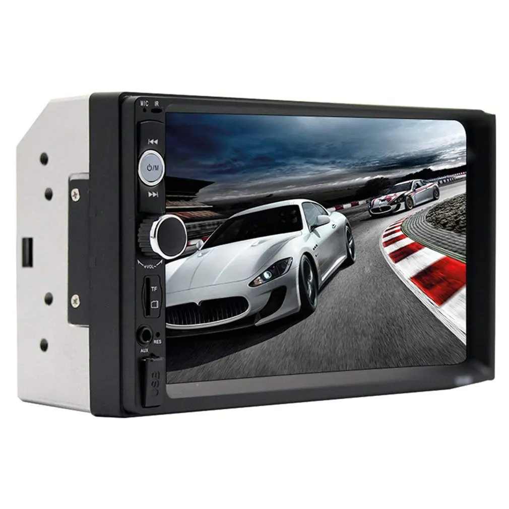 

7010B 7" Double Din Touch Screen Car Audio Stereo Receiver MP5 Player FM Radio Video Bluetooth Media Support MP3/WMA/WAV