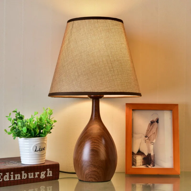 Nordic Wood Work Table Lamp Home Living Room Bedroom Decorated Desk Lamp Study Student Desk Lights