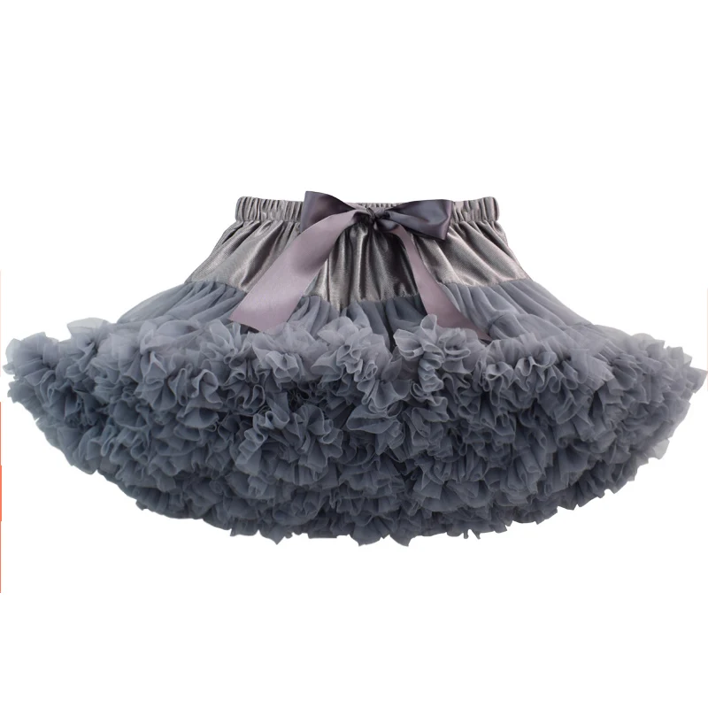Acheter Adolescente Moelleux Pettiskirt Solide Couche Jupe Costumes de Scène des Enfants Enfants De Bal De Danse Vêtements Tulle Tutu Jupes Pour 15 16Ys