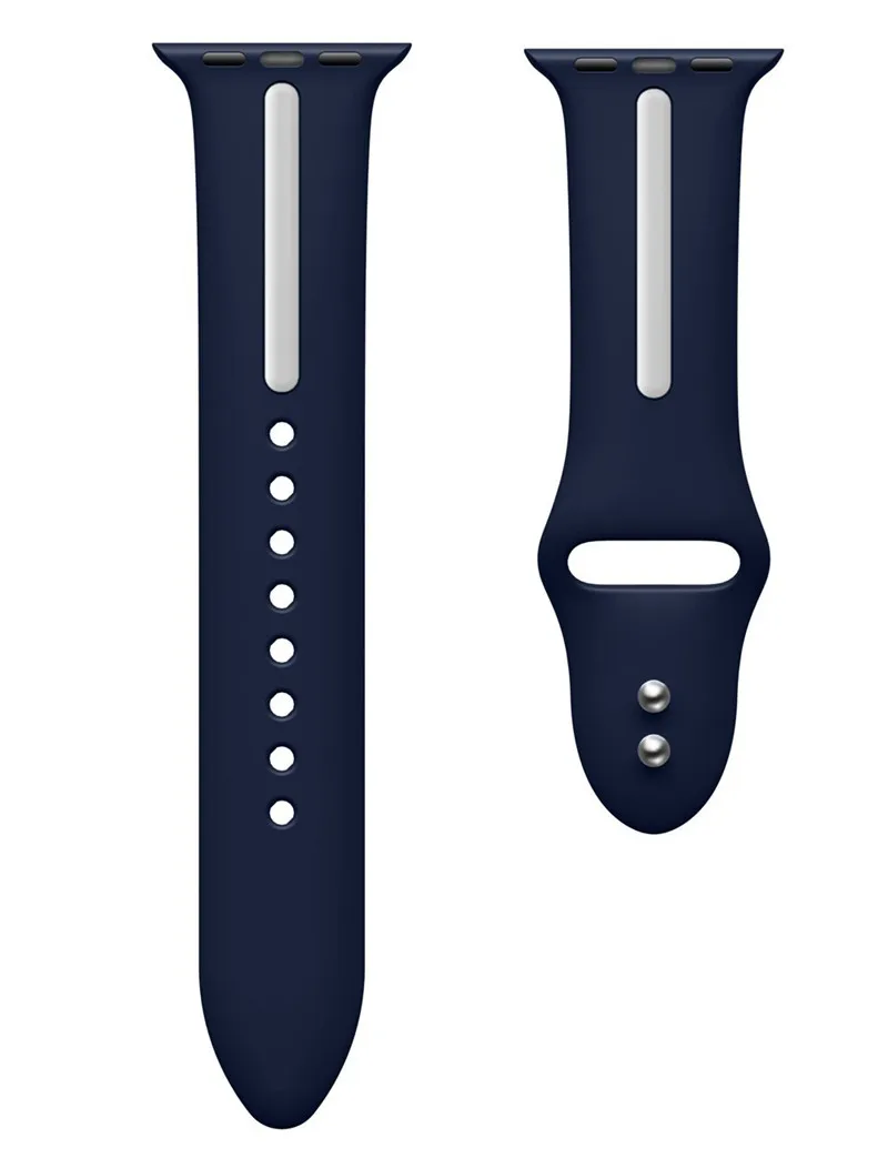 Blue White ASHEI силиконовый ремешок для наручных часов Apple Watch, версии 4 40 мм, 38 мм, 42 мм, мягкие спортивные браслет для наручных часов iWatch, полосы серии 3/2/1 ремешок - Цвет ремешка: Blue White