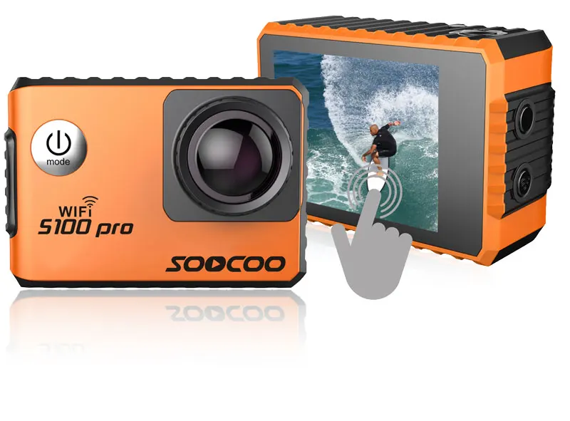 SOOCOO S100 PRO 4 K, Wifi, экшн-камера для занятий спортом, Камера Сенсорный экран Встроенный гироскоп с gps удлинитель(не входят в комплект), голос Управление Камера