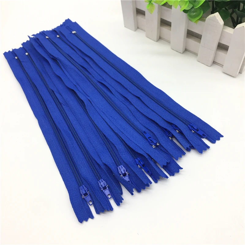 10pcs 8Inch(20cm) 24Inch(60cm) 3 Open End Blue Zippers Multipurpose