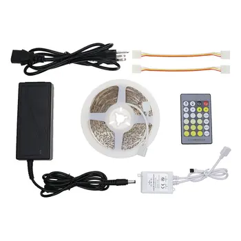 

LED Strip Light Kit, 16.4FT/5M Color Temperature Flexible 2835SMD 600 LEDs Rope Lights - 24Keys Remote Controller + 6A 12V ST532