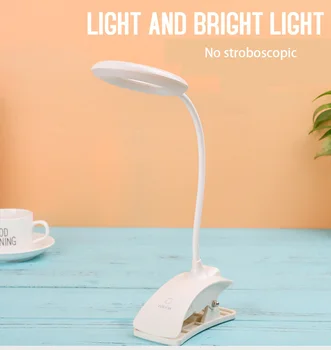 

Mini Flexible Bright Clip on Reader Clip LED Desk Lamp Smart Folding Touch Adjust Reading Table Lamp Brightness Desk Lights
