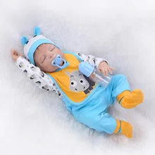 23 Durable Silicone Reborn Baby Washable Sleeping Newborn Boy Alive Doll Toys Educational Nursing Women Treats