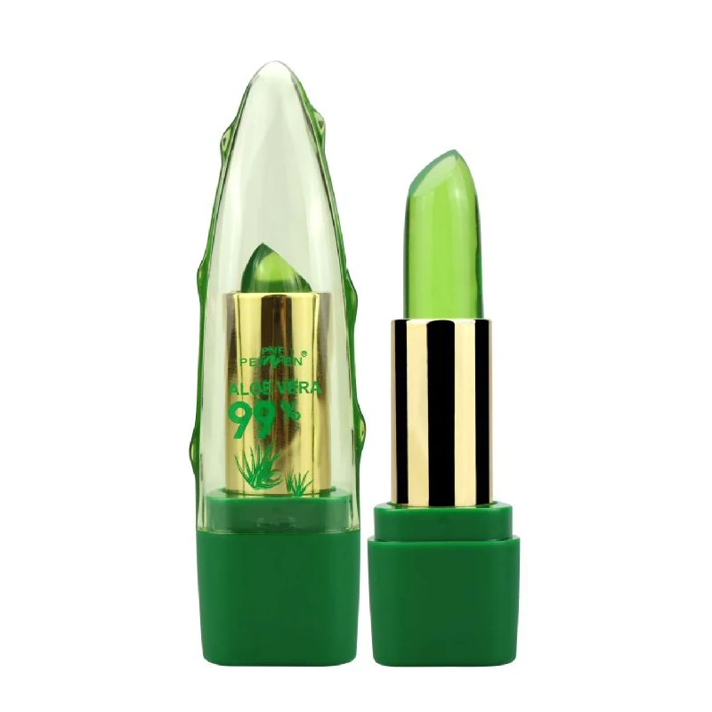 2018 New Batom 99% ALOE VERA Natural Temperature Change Color Jelly Lipstick Long Lasting Moistourizing Lip Makeup 18