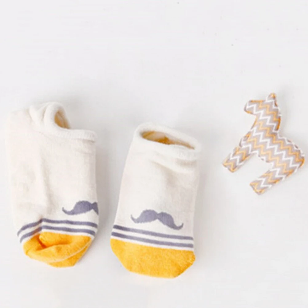 1 пара, милые модные мягкие носки-тапочки с героями мультфильмов зимние хлопковые нескользящие носки-тапочки для маленьких мальчиков и девочек - Цвет: Size S