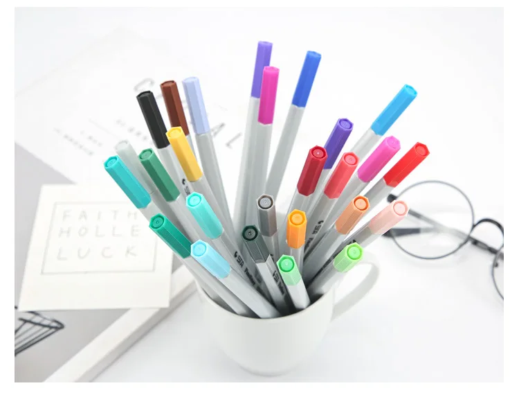 0,4 мм Переливающаяся ручка-маркер на водной основе, цветные чернила, Сверхтонкая ручка для подписи, художественный Рисунок, эскиз, граффити, ручка-Крючок для письма, волоконная ручка