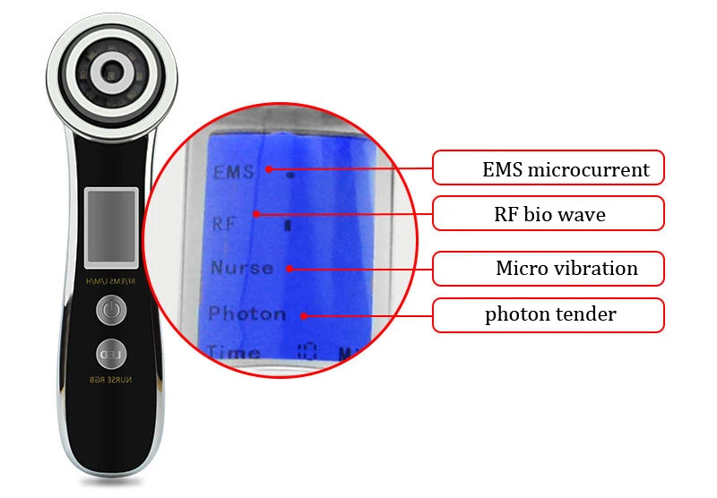 Мини rf EMS радиочастотный стимулятор кожи коллаген рост подтягивающий и укрепляющий кожу лица затянуть Led фотон косметическое средство для омоложения