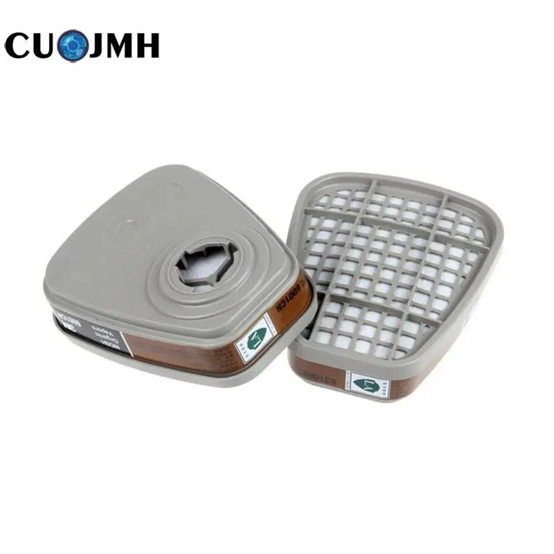 

2 Pcs 6001cn Mask Box 6200/7502 Mask Accessories Activated Carbon Plastic Dust-proof Safety Protection Strainer