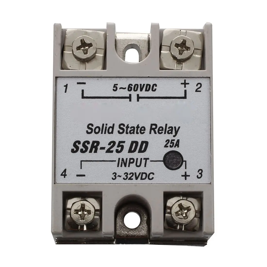 

New SSR-25DD Single Phase Solid State Module Relay 25A DC 5-60V