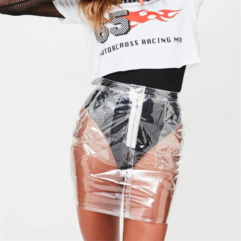 

Summer Sexy Fashion Women Skirts Ladies Unique Girl Casual High Waist Sexy Bodycon Pencil Mini Short Transparent Skirt