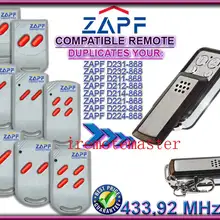 Запасной пульт дистанционного управления подходящий для ZAPF D231-868, D232-868, D211-868, D212-868, D214-868, D221-868, D222-868, D224-868