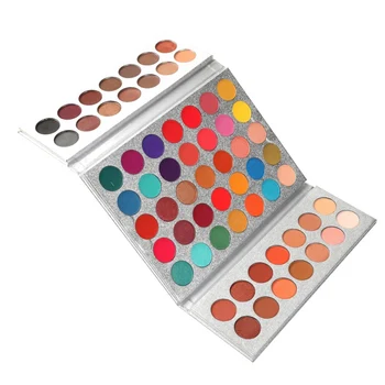 

63 Color Matte Shimmer Eyeshadow Palette Blendable Pigmented Warm Eyeshadow