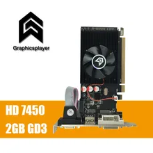 100% new original graphics card pci express HD7450 2GB DDR3 64bit LP placa de video card PC for ATI radeon free shipping