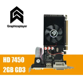 100% новая Оригинальная графическая карта pci express HD7450 2 ГБ DDR3 64 бит LP пластина видеокарты ПК для ATI radeon Бесплатная доставка