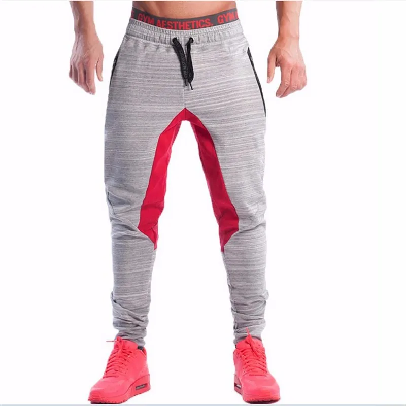 

New 2019 Bodyboulding Mens Pants Brand Clothing Splice Cotton Trousers Professional Fitness Jogger Sweatpants Men High Quality
