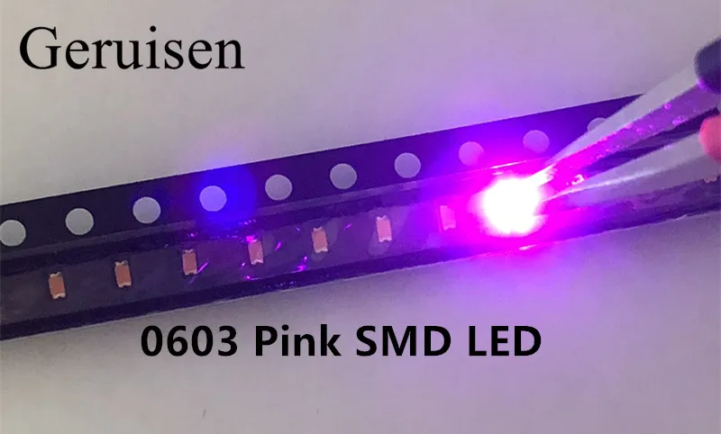 0603 розовый ультра яркий SMD SMT СВЕТОДИОДНЫЙ светильник-излучающие диоды Высокое качество 1000 шт