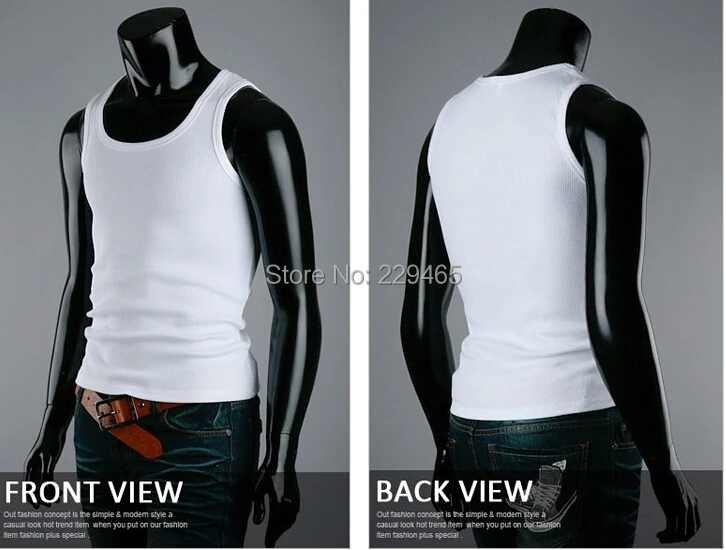 Men camisole top tank vest summer gym wear undershirt Spiral fashion