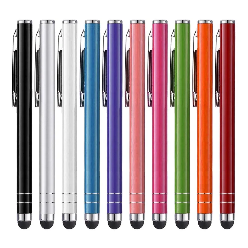 

5Pcs 10Pcs Random Colors Mixed Touch Screen Tablet Pen Double Loops Stylus Pen For Smartphone & pad