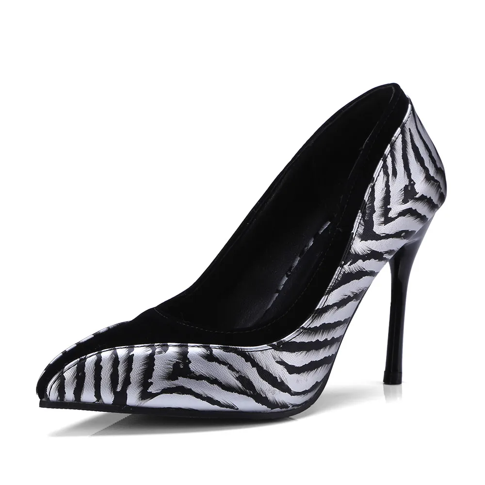 2018 Profonde Femmes Mode 33 Peu Pompes Talons Léopard Morazora Chaussures Haute Élégant De argent Taille Or Printemps Confortable Nouvelles Été Pointu Bout 43 F4Pqd