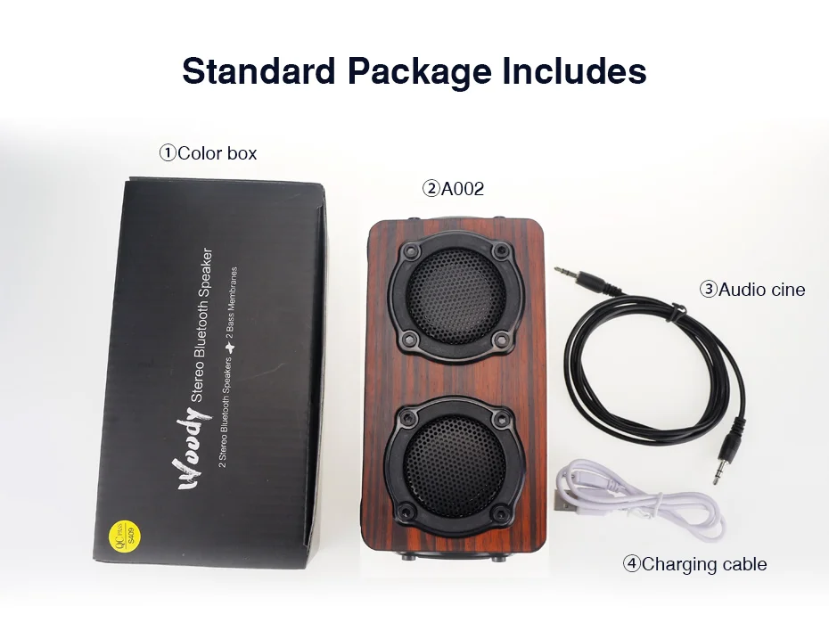 Wooden Bluetooth Speaker HIFI Wireless Dual Loudspeakers 3D Bass Surround Speaker with Karaoke function Hands free call FM radio (14)